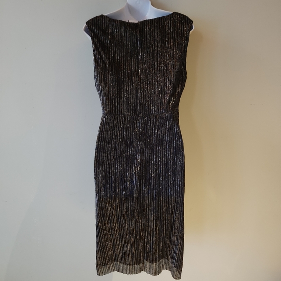 NWT CONNECTED APPAREL Black & Silver Layered Sleeveless Dress - Picture 8 of 8